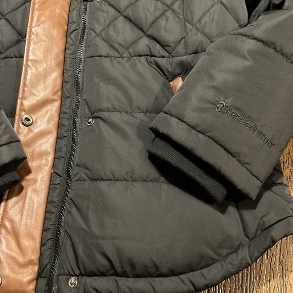 Free Country down alternative puffer jacket with faux fur lined hood size M - Picture 2 of 6